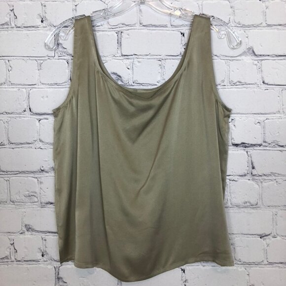 Eileen Fisher 100% Silk Tank Size S Gold - Picture 2 of 4